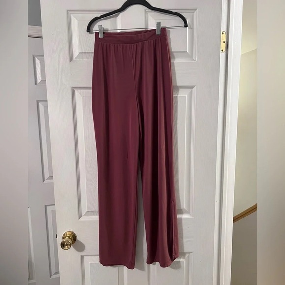 Zara Wine Red Wide Leg Gaucho Pants Size Small - Picture 1 of 5